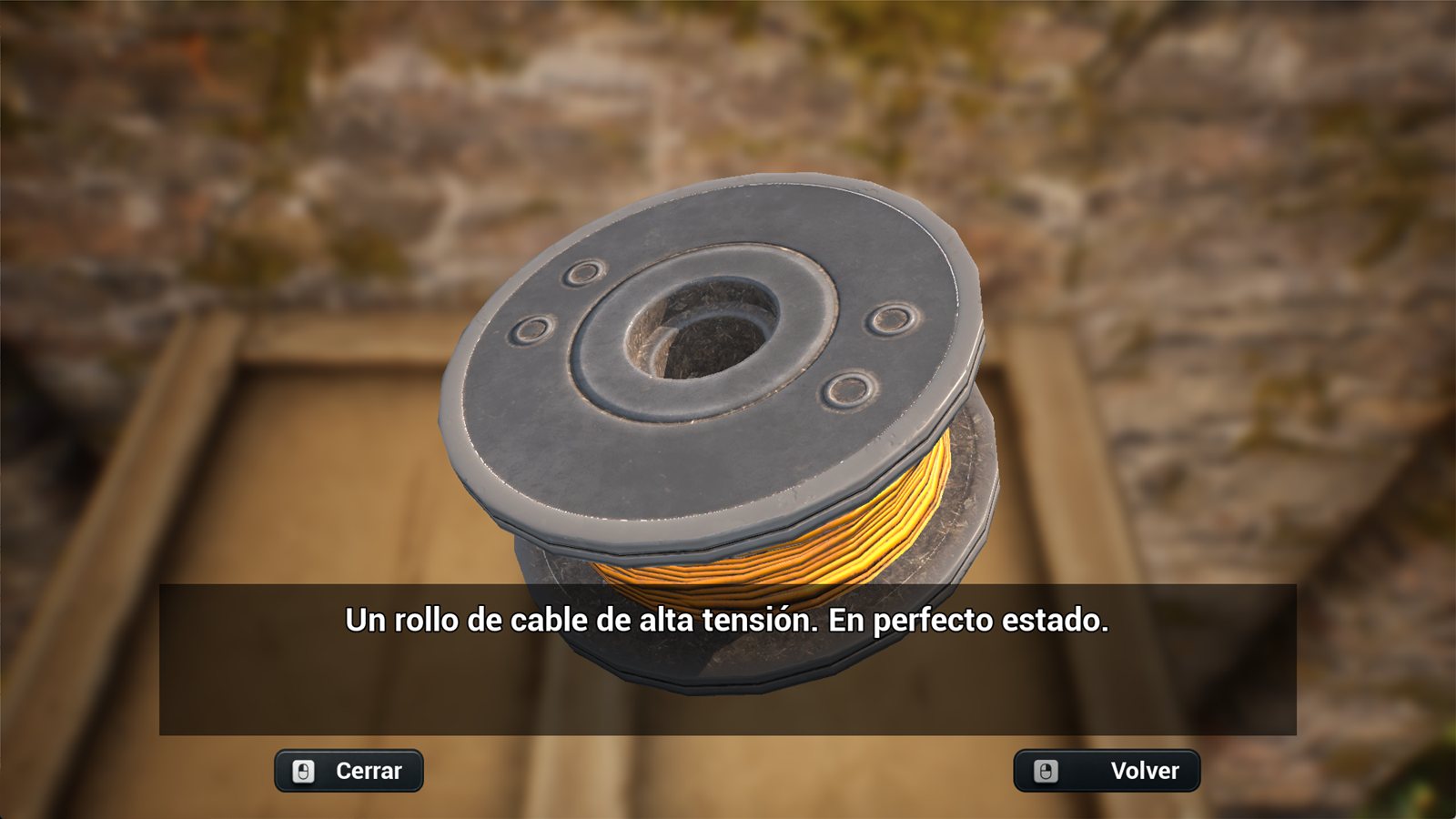 Inspeccionando un rollo de cable